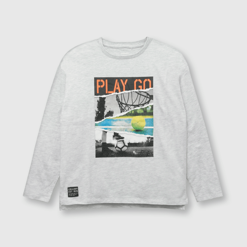 Polo de niño deportes gris