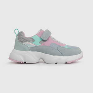 Zapatilla de niña velcro elástico chunky azul
