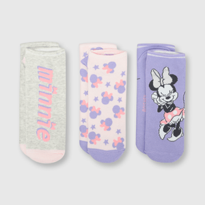 Medias de niña 3 pack Minnie lavanda