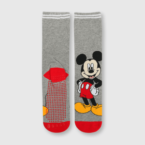 Medias de niño antideslizante Mickey gris