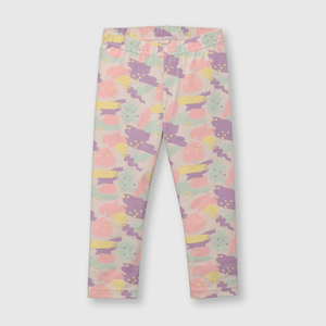 Leggings de bebé niña estampada de bebe niña estampada rosada