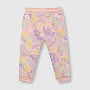 Pantalón de bebé niña floreado de bebe niña floreado rosado