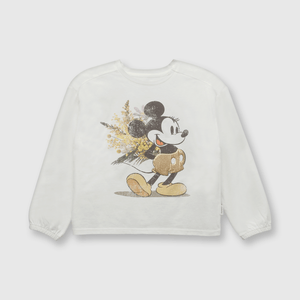 Polo de niña Minnie blanca