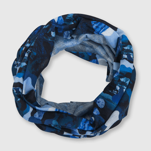 Cuello de niño estampado multiuso azul