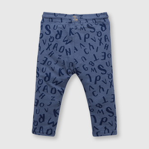 Pantalón de bebé niño estampado de bebe niño estampado azul