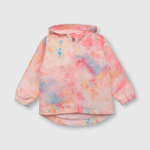 Chaqueta de bebe niña tie dyed rosada