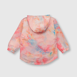 Chaqueta de bebe niña tie dyed rosada