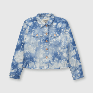Chaqueta de niña tie dyed azul