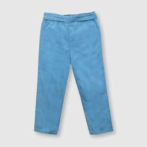 Jeans de bebe niña con lazo azul