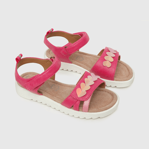 Sandalia de niña hebilla doble ajuste rosado