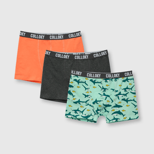 Boxer de niño 3 pack estampado gris