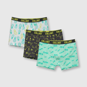 Boxer de niño 3 pack estampado menta