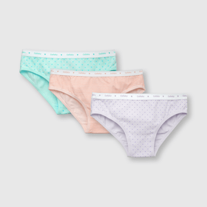 Calzón de niña 3 pack estampado calipso