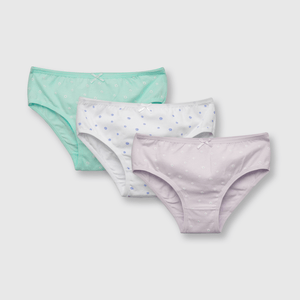 Calzón de niña 3 pack estampado lila