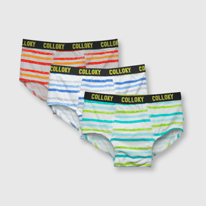 Calzoncillo de niño 3 pack estampado blanco