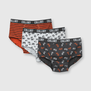 Calzoncillo de niño 3 pack estampado gris