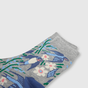 Medias de niña 3 pack flores azul