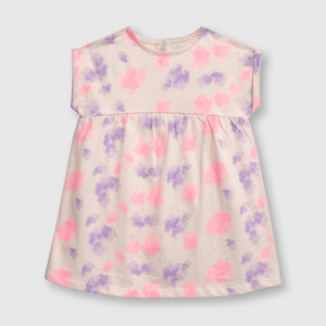 Vestido de bebé niña estampado rosado