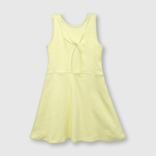 Vestido de niña puño color amarillo