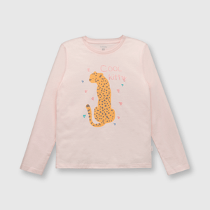 Pijama de niña algodón rosado