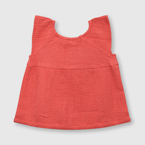 Blusa de bebe niña con botones rosada