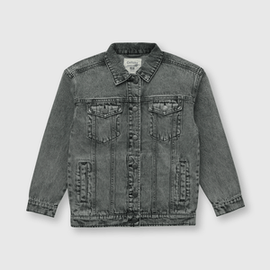 Chaqueta de mezclilla niño negra