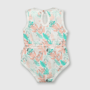 Enterizo de bebe niña safari de bebé niña safari blanco