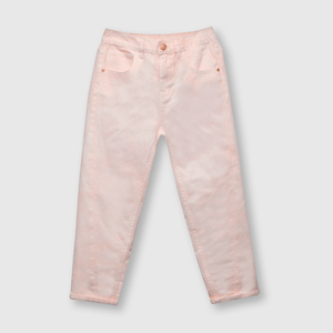 Jeans de niña mom fit rosado
