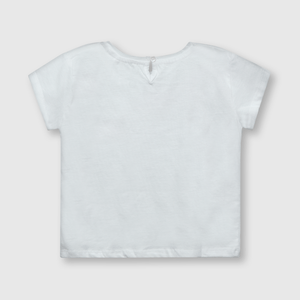 Polo de bebe niña anteojos blanca