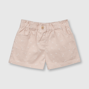 Short de bebe niña recogido rosado