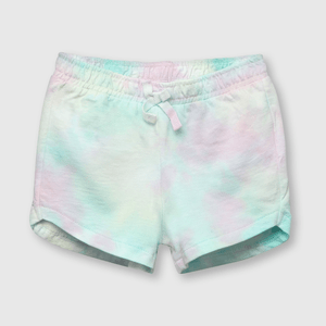 Short de bebe niña tie dyed rosado