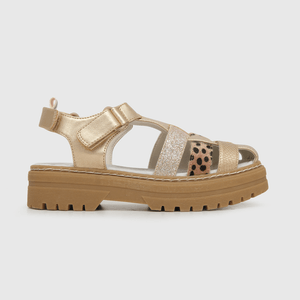 Sandalia de niña velcro rosado