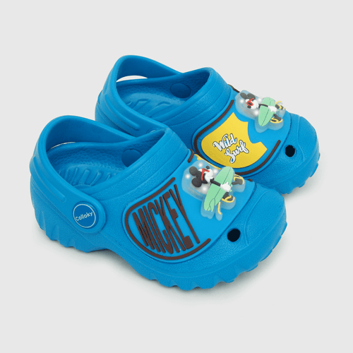 Sandalia de niño con luces Mickey azul