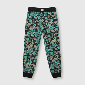 Pantalón de niña flores marengo