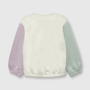Polerón de bebé niña bloques off white