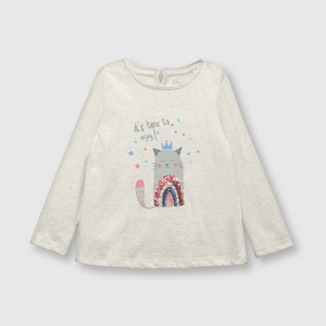 Polo de bebé niña ludica light beige