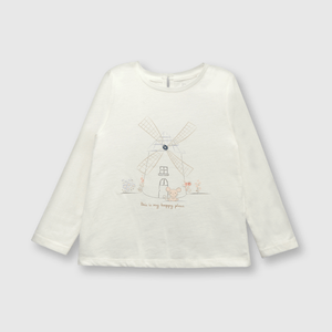 Polo de bebé niña molino off white
