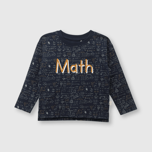 Polo de bebé niño math gray denim