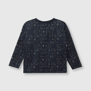 Polo de bebé niño math gray denim