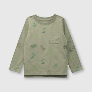 Polo de bebé niño numeros light green