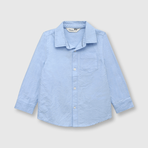 Camisa de bebé niño clasica oxford celeste