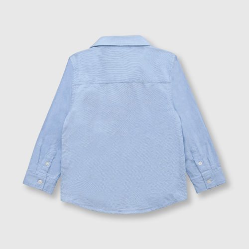 Camisa de bebé niño clasica oxford celeste