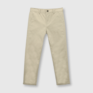 Pantalón de niño clasico de twill arena