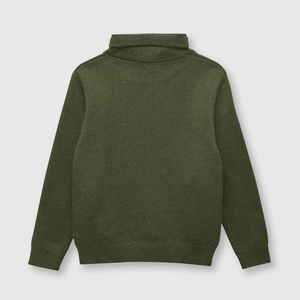 Sweater de niño jaspeado moss