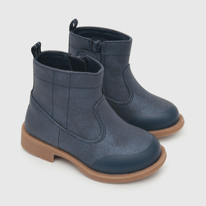 Bootie para niña de niña textura azul