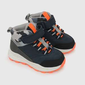 Botin para niño de niño velcro elastico hibrido azul