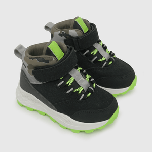 Botin para niño de niño velcro elastico hibrido negro