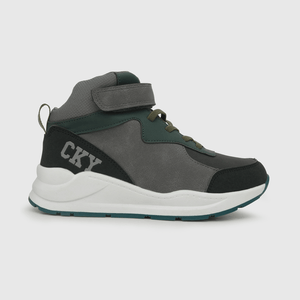Botin para niño de niño, velcro elástico, logo talón negro