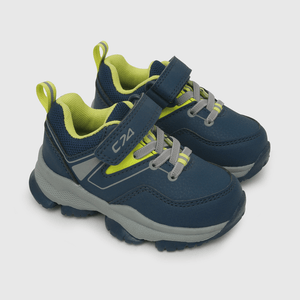 Zapatilla para niño de niño, velcro elástico, print lateral. azul