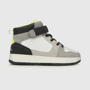 Zapatilla para niño niño velcro elástico retro gris